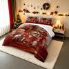 "Football Players with Golden Gate Bridge Design Bedding Set (1 Duvet Cover, 2 Pillowcases, Duvet Not Included)