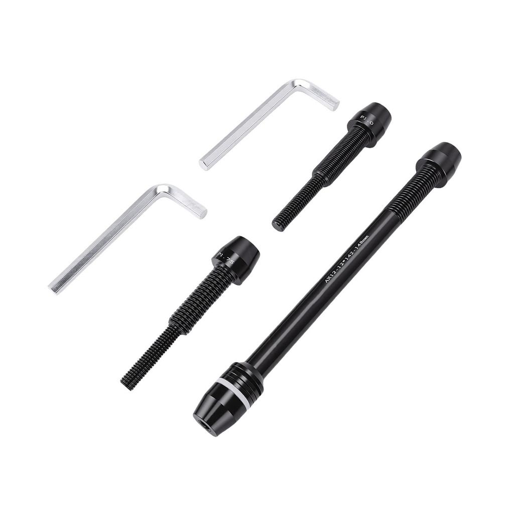Bike Rear Hub Thru Axle Adapter, Mountain Road Trainer  X1.0 1.5 1.75 Alloy Locking Mechanism, Fits 135 142 148mm Frames for Various Cyclists, Smoot