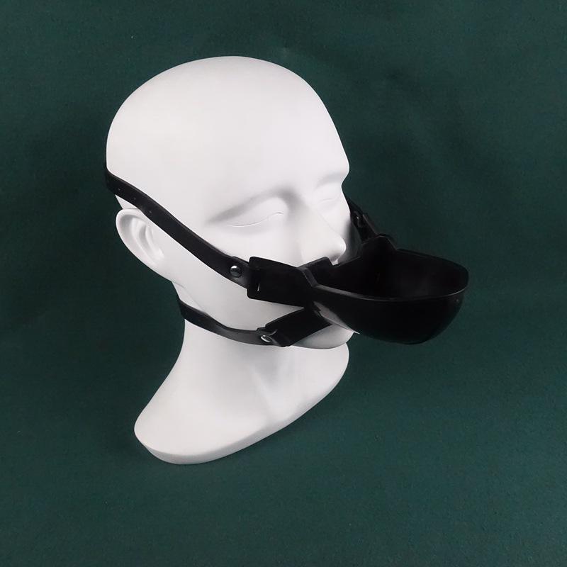 Adjustable Mouth Gag with Funnel for Deep Throat Training and Humanoid Toilet Roleplay