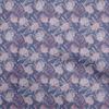 oneOone Cotton Flex Medium Blue Fabric Leaves Craft Projects Decor Fabric Printed By The Yard 40 Inch
