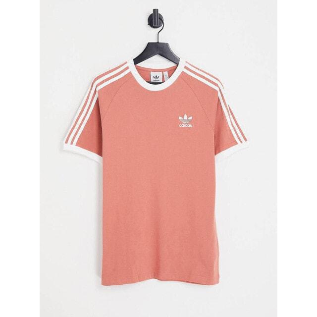 

Розовая футболка с 3 полосками adidas Originals Adicolor