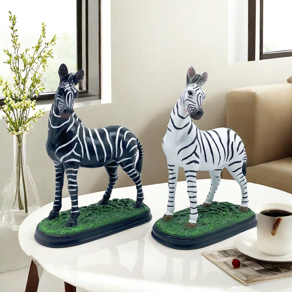 European Nice Premium Art Zebra Ornaments Porch Bedroom Living Room Study Resin Craft Model Room Home Use Decoration