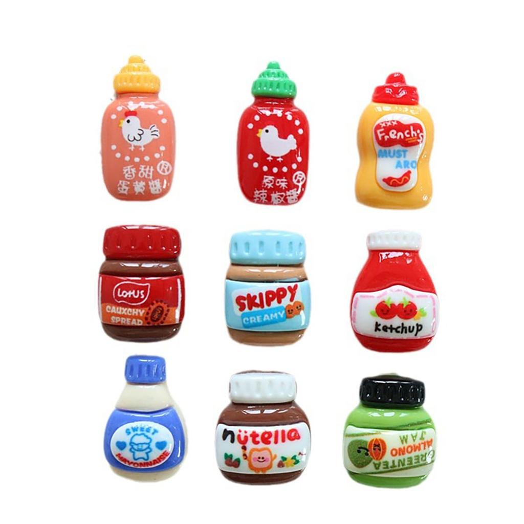 8pcs  DIY Fun and Cute Resin Cartoon Food Decorations with Personalized Non-magnetic Suction, Randomly  Shipped  DIY Jewelry Acc