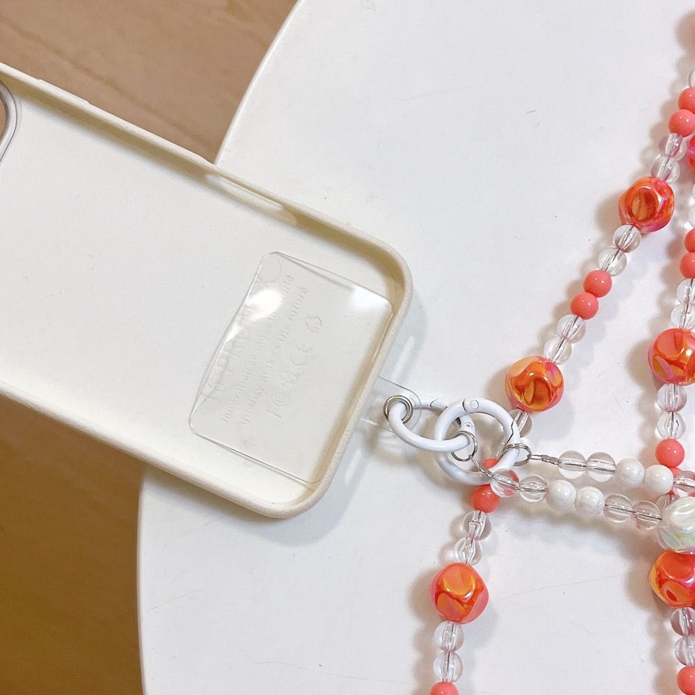 Long-style Beaded Crossbody Phone Chain Anti Loss Phone Neck Straps Phone Case Accessories