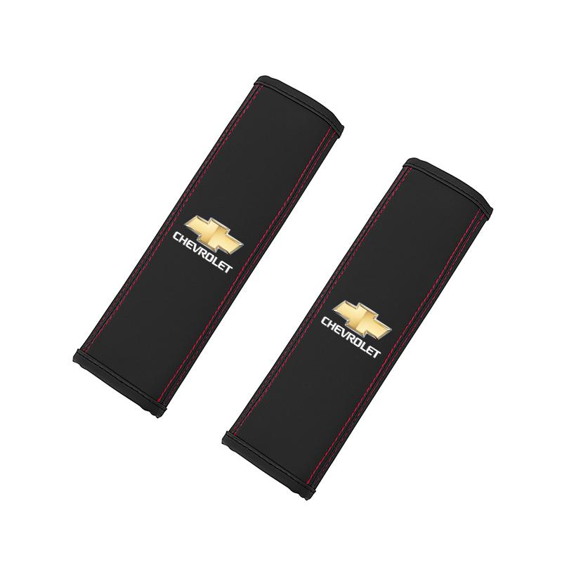 2Pcs Car Seat Belt Shoulder Cover Safety Belts Cushioning For Chevrolet Corvette Montana TrailBlazer Silverado Traverse Camaro