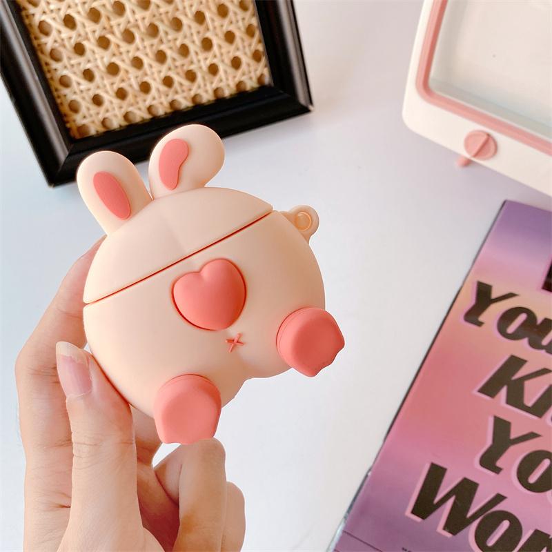 3D Wow Bear For Airpods Pro 2 Case For Apple Airpods 1 2 3 Pro 2 Earphone Case Cute Wireless Charging Headset Cover Cartoon