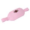 Electric Waist Massage Belt Temperature Adjustable Hot Compress Menstrual Vibration Heated Waist Belt (Pink)