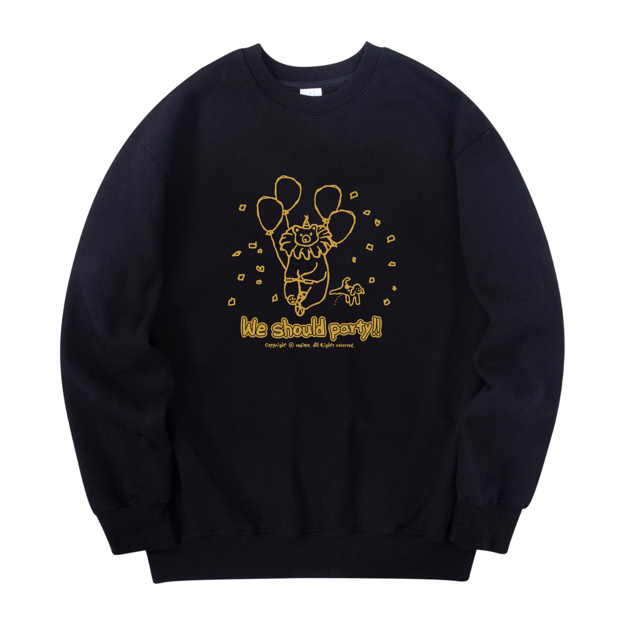 Свитшот Radineo Party Bear Черный Black (Black)/M