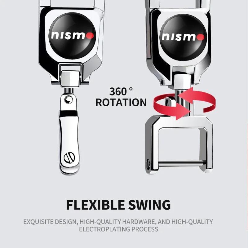 Bilnyckelring Nyckelring Hänge Metallnyckelringshållare Tillbehör För Nissan Nismo Note Armada Pulsar Pathfinder X-Trail Qashqai