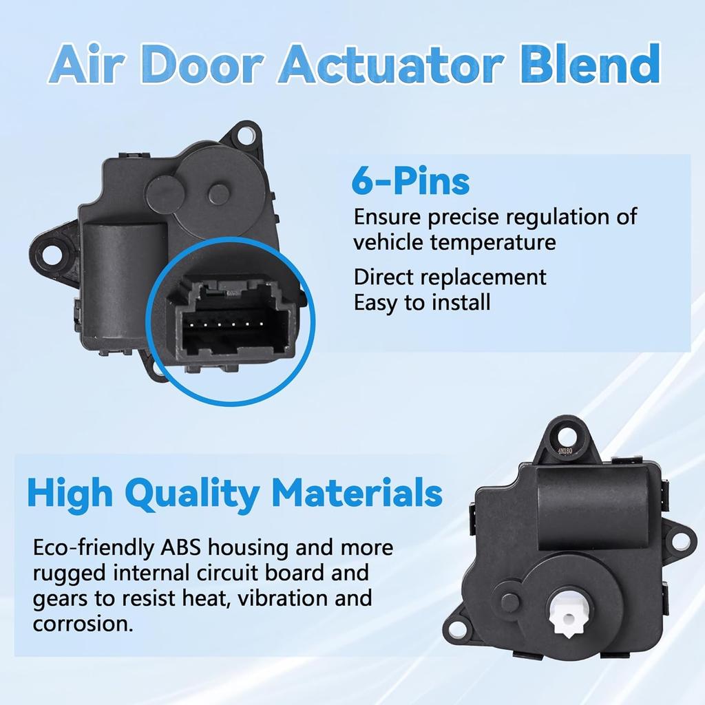 HVAC Blend Door Actuator Compatible With Chevy Equinox 2013-2017, GMC Terrain 2013 2014 2015 2016 2017, Heater Air Vent Actuator, 604-180, 604180,
