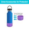 Silicone Bottom Boot for Wide Mouth Water Bottles – Fits 12-40oz Tumblers Shock-Absorbing Anti-Slip Base Cover Protective Sleeve