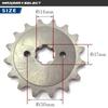 [MAXIMASELECT] Front Sprocket with Fixing Plate 420-16 Chain Wheel Monkey