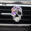 Decorative Car Vent Freshener Bling Skull Clips, Rhinestone Diffuser Clip, Shiny Shaped Auto Accessory Air Conditioner Decoration, Funny Interior