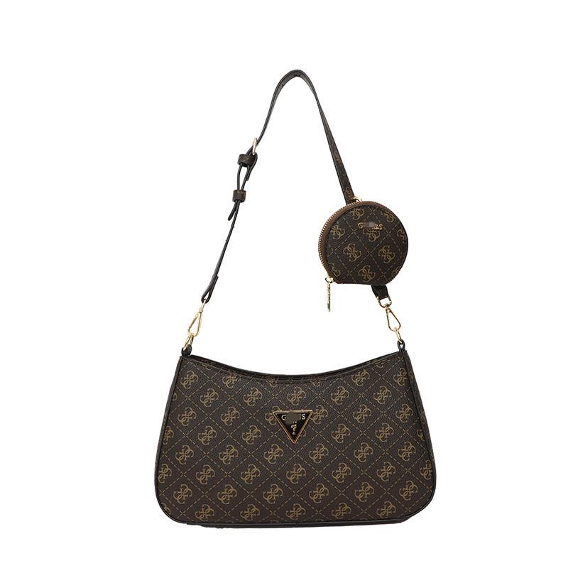 

Новая сумка-кроссбоди полумесяц для мамы и ребенка - Элегантная женская наплечная сумка с европейским и американским цветочным дизайном коричневый