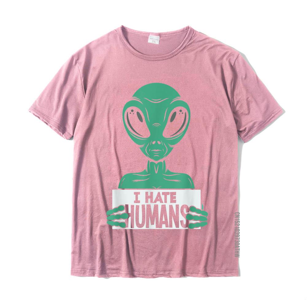 Funny Alien UFO Extraterrestrial I Hate Humans Alien Lover TShirt Top TShirts Discount Group Cotton Men Tees Casual