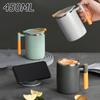Caneca de café conveniente de 450 ml, superfície lisa, excelente copo de água para café com tampa