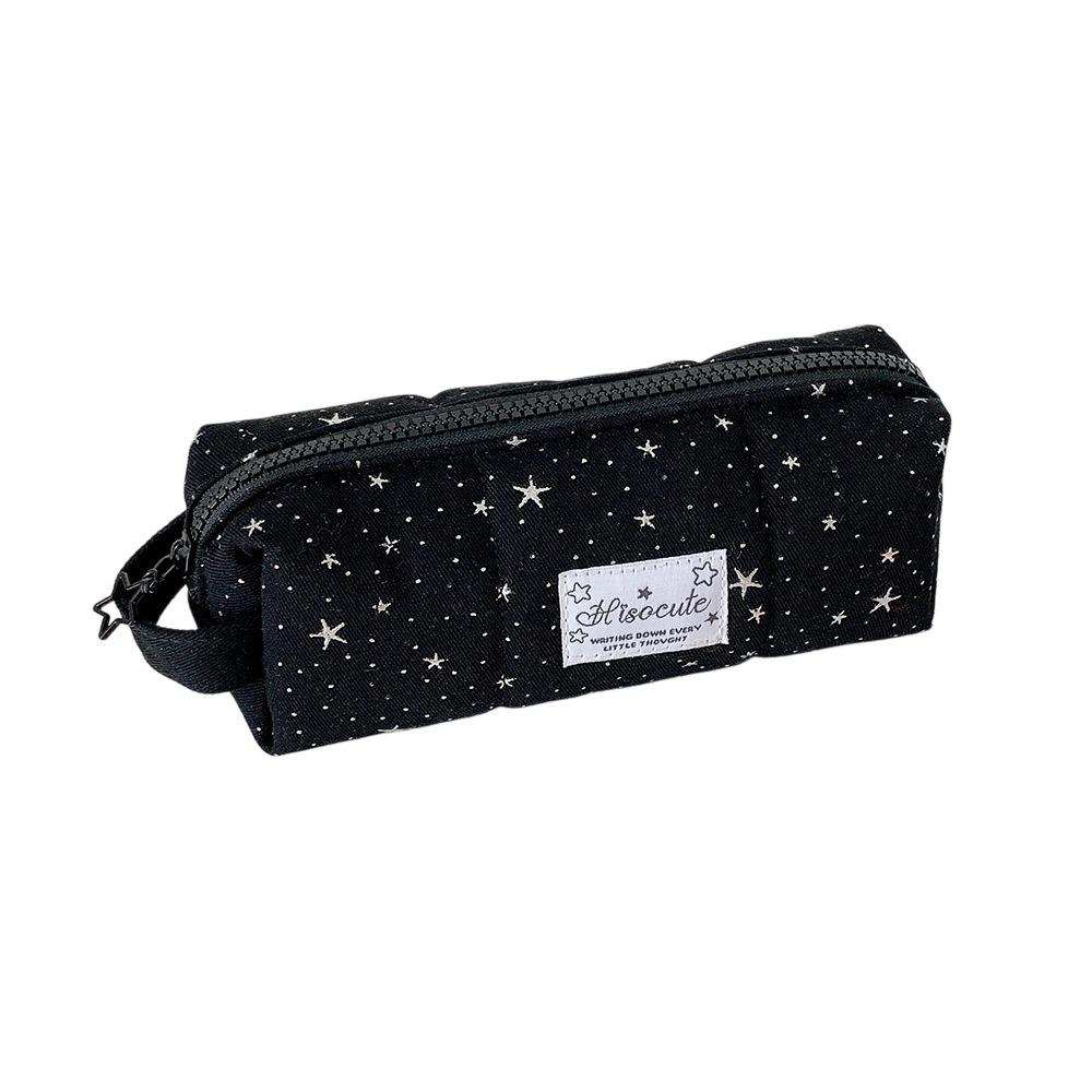 Y2k Star Dots Pencil Case Print Pencil Pouch Cosmetic Bag Korean Style Pen Bag Office