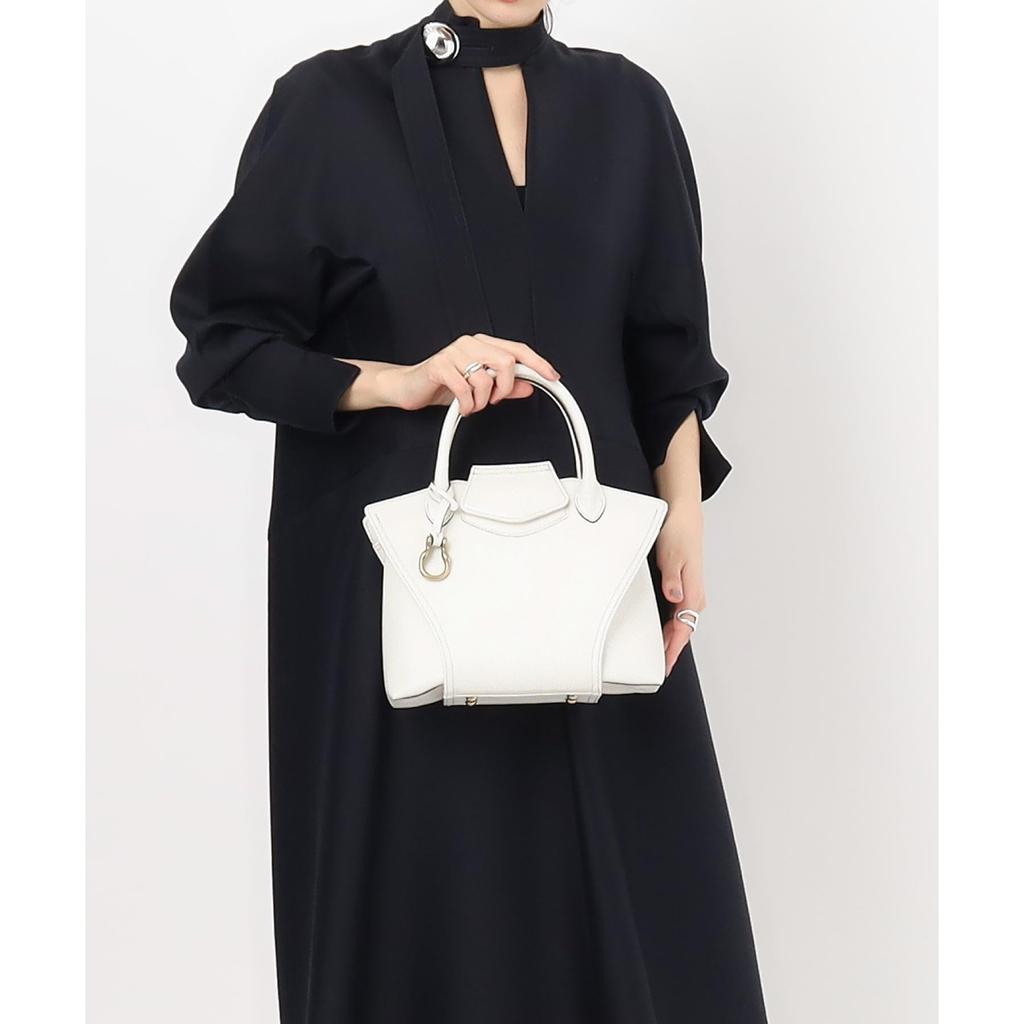 Toff & Loadstone Bianto Tote (M) Handbag, Embossed Cowhide Leather, One Size, Dalmatian White