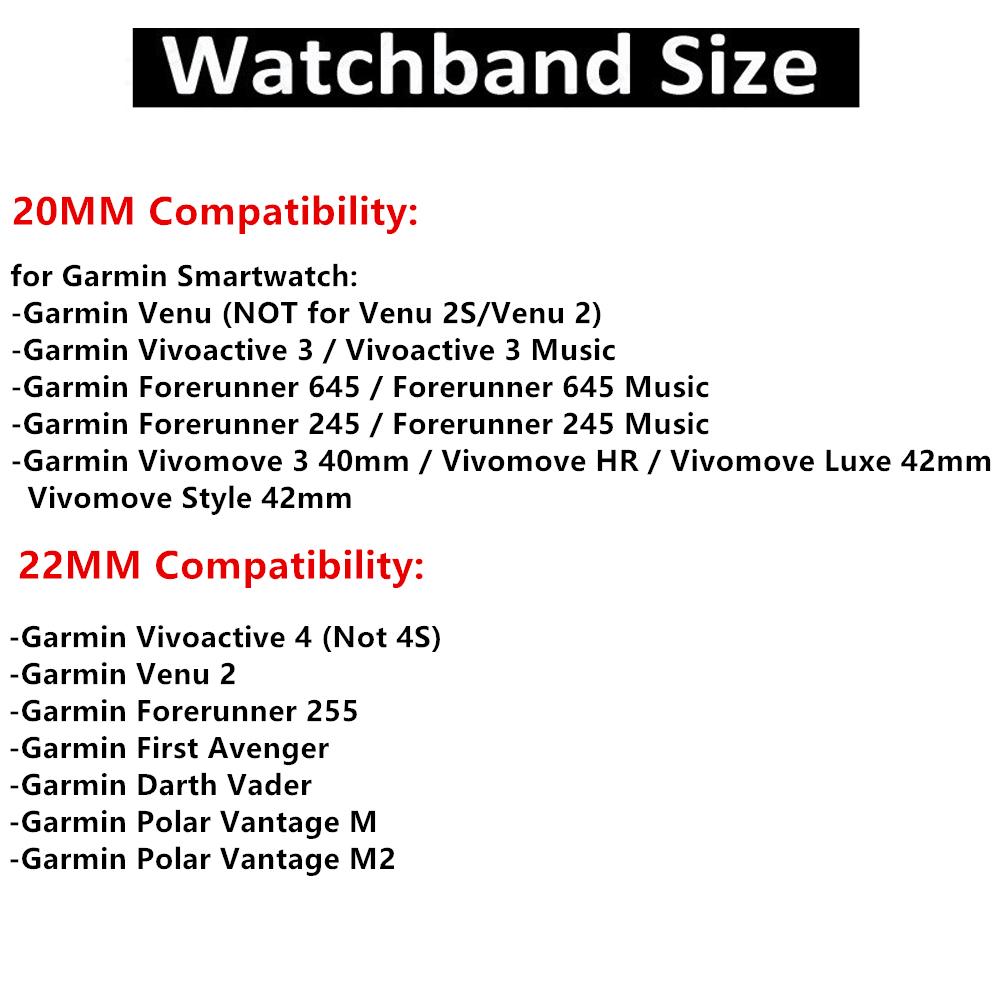 Silicone Venu2 Strap For Garmin Vivoactive 3 4 Band Watch Venu 2 SQ Forerunner 645 Wristband Bracelet Garmin Forerunner 245