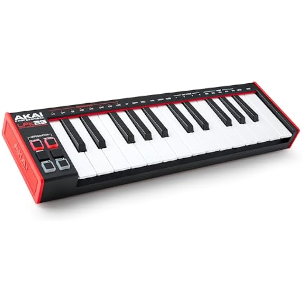 Akai Professional USB MIDI Keyboard Controller with 25-Key Bed and Arpeggiator with Music Product...