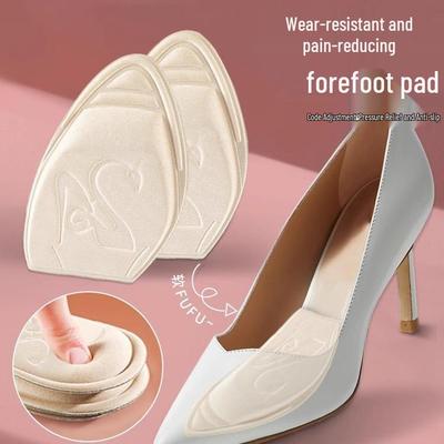 Anti-Wear Pain-Relieving Forefoot Pads: Sweat-Absorbent, Non-Slip, Half Insoles for Shoe Sizing 