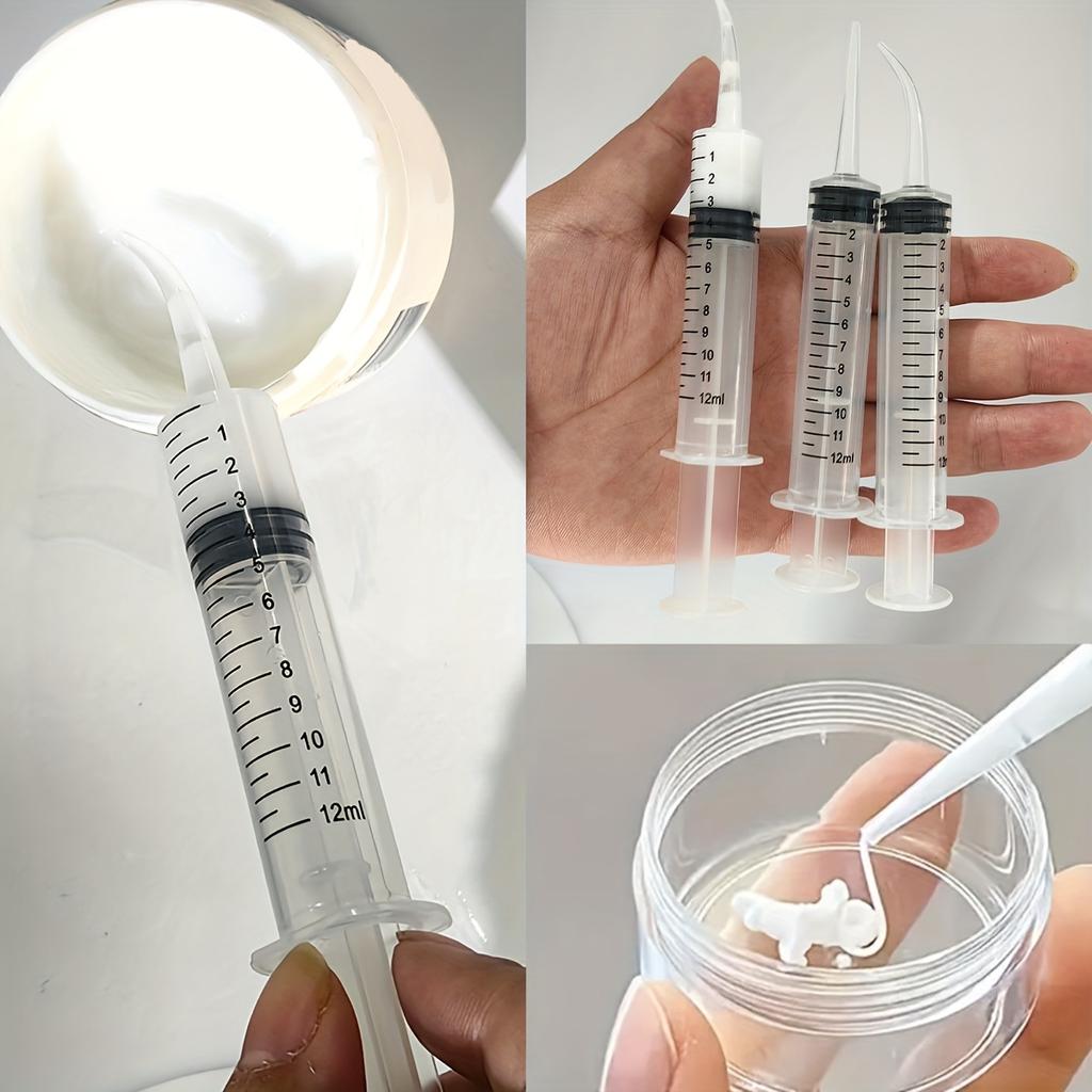 4-piece Set of 0.17 Oz Plastic Syringes for Dispensing Liquid Samples, Precise Dosing, Unscented,