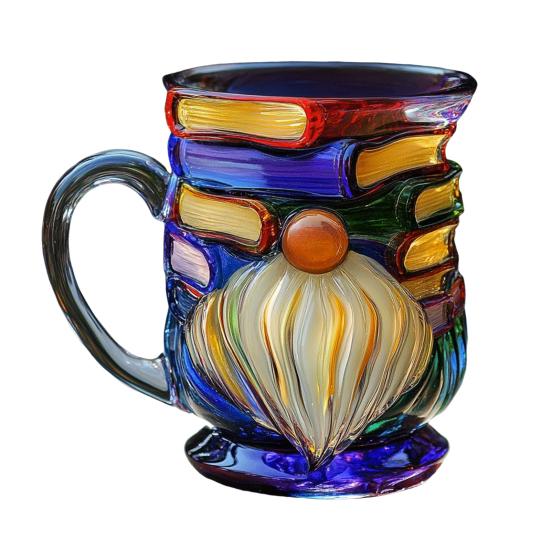 3D Malovaný hrnek ve tvaru knihy na horké a studené nápoje 300 ml Stohovatelný hrnek ve tvaru knihy Dárky pro čtenáře, spisovatele, knihovníky