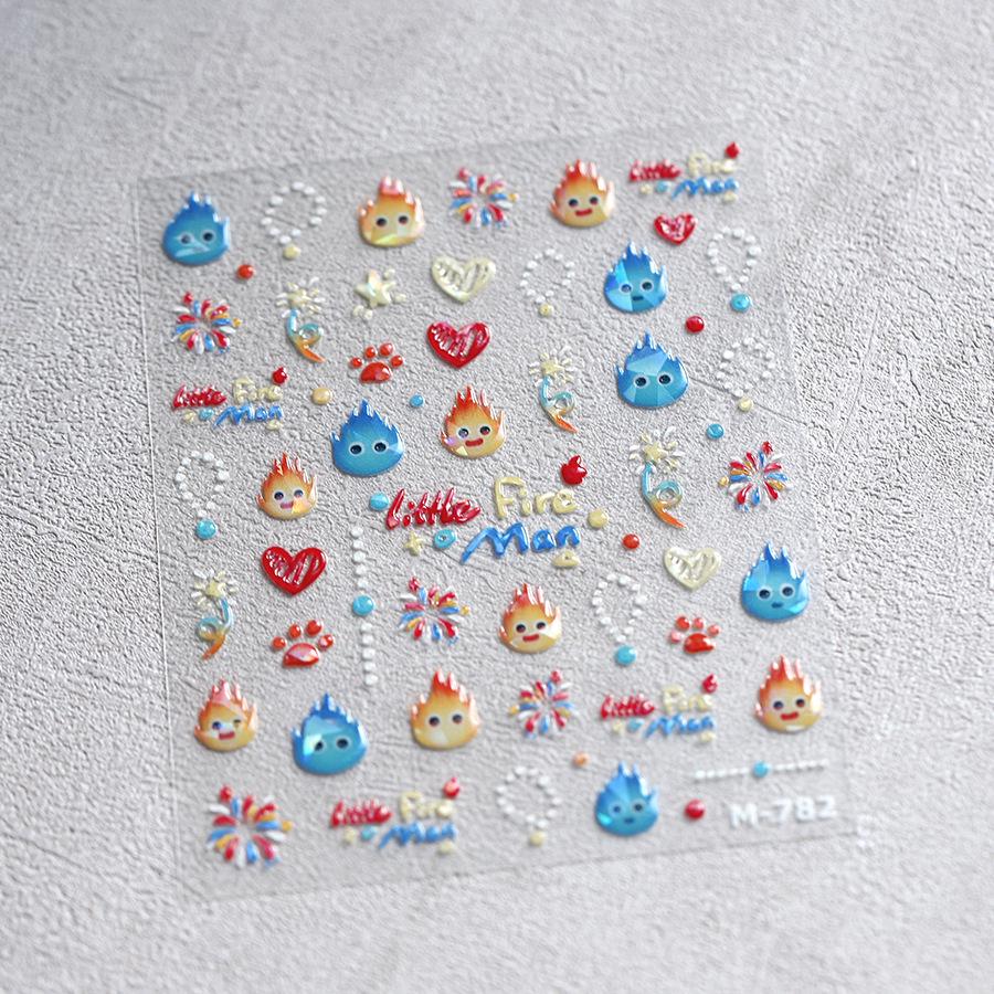 

TENSOR Cartoon Fireman Nail Stickers - M782 Jelly Gel Series