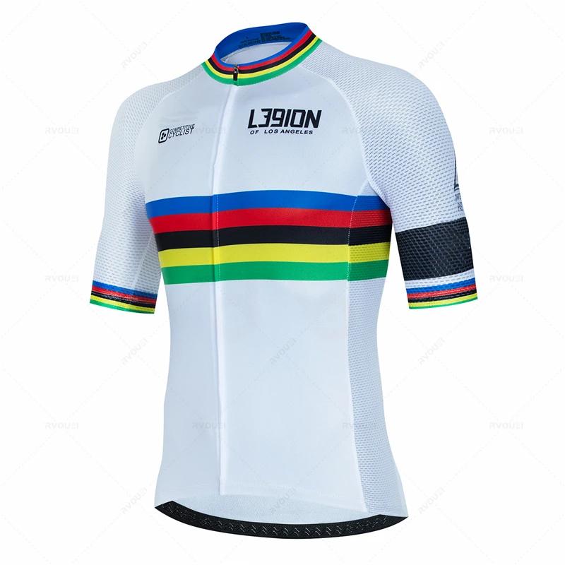 

2026 Red Cycling Jersey Sets for Men, Bicycle Clothing Suits, Quick Dry Short Sleeve Bike Uniform, Maillot Ciclismo, Summer L