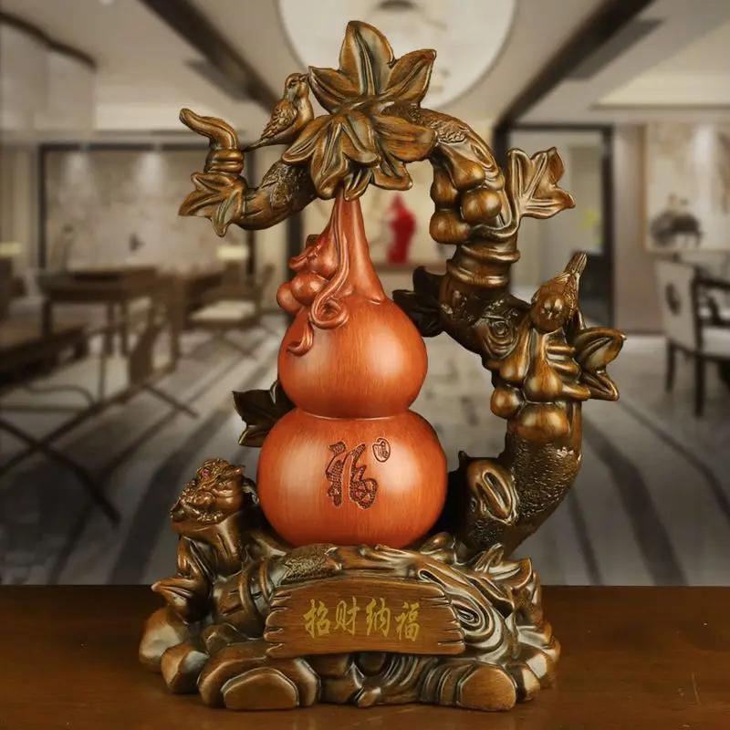 Glückskürbis-Ornamente im chinesischen Stil, die Reichtum anziehen, Dekoration für Zuhause, Wohnzimmer, Weinschrank, Ladeneröffnung, Einweihungsgeschenk