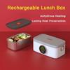 Bento-Box mit 45 W LED-Anzeige zum Aufladen und Erhitzen, tragbare elektrische Essbox mit großem Fassungsvermögen, kein Anschließen oder Einspritzen von Wasser erforderlich, Lunchbox