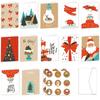 26-Piece Set of Merry Christmas Foldable Cards with Envelopes DIY Gift Tags for Christmas Parties New Year Party Decorations