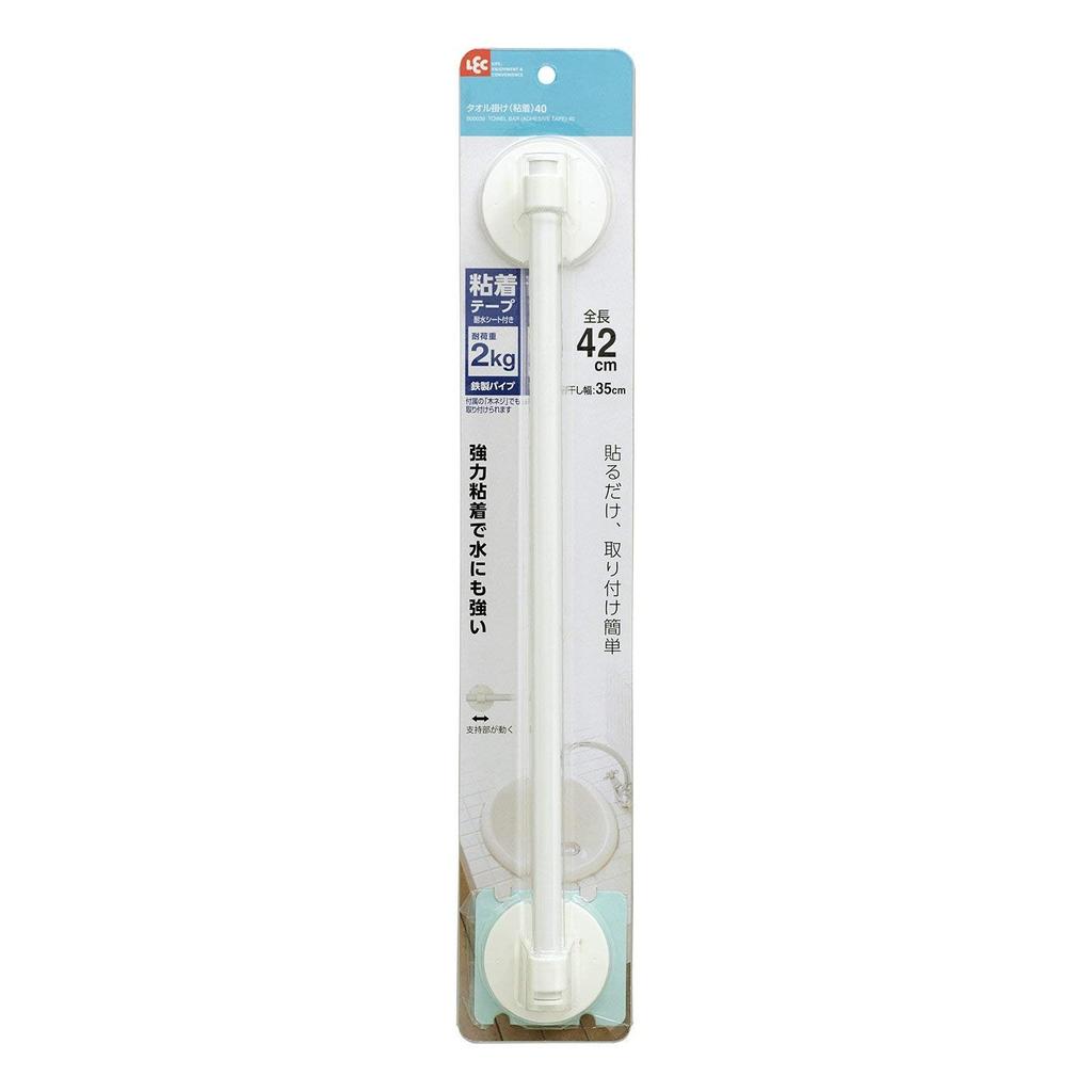 LEC Leak Towel Hanger 40cm Adhesive Tape Water-Resistant Sheet Included B00039
