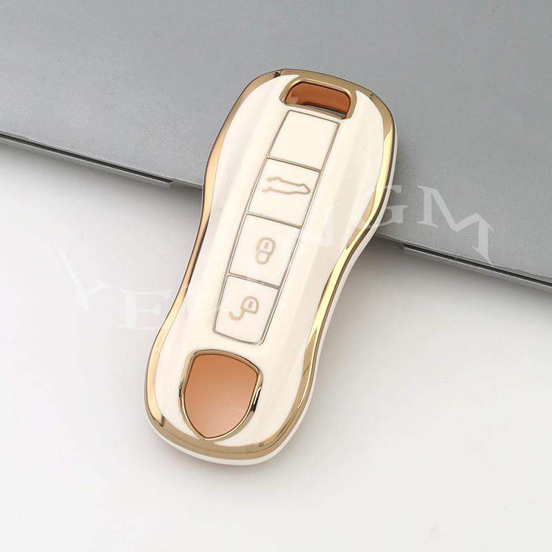 TPU Shell Fob For Porsche Cayenne 958 911 Lepin 996 Macan Boxster Panamera 997 944 924 Panamera 718 971 9YA Car Key Case Cover