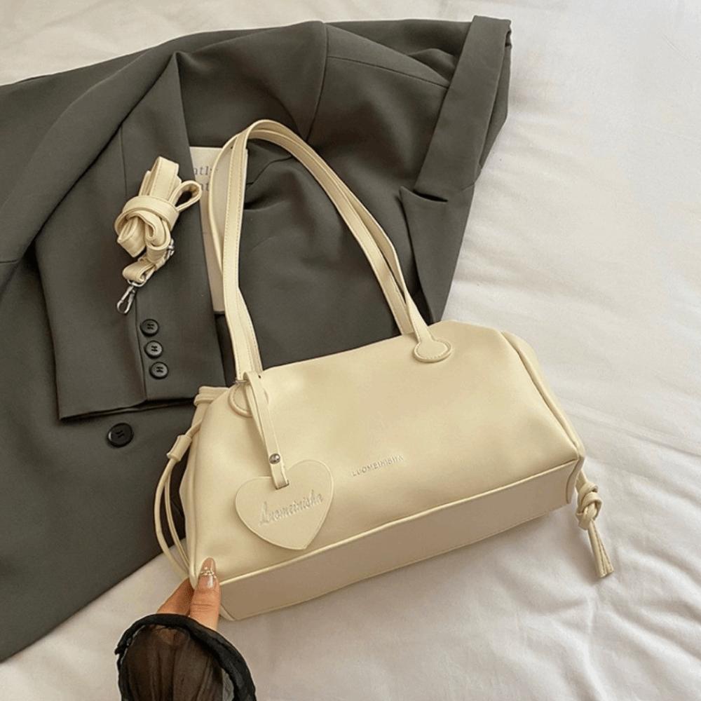 Love Pendant Large PU Handbag Shoulder Pouch Messenger Bag Versatile PU Underarm Bag  Women