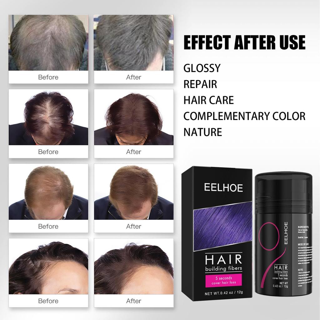 Hair Fibers Keratin Thickening Spray Hair Growth Powder Wig Regrowth For Woman Man Hair Building Fibers Loss Product 12g