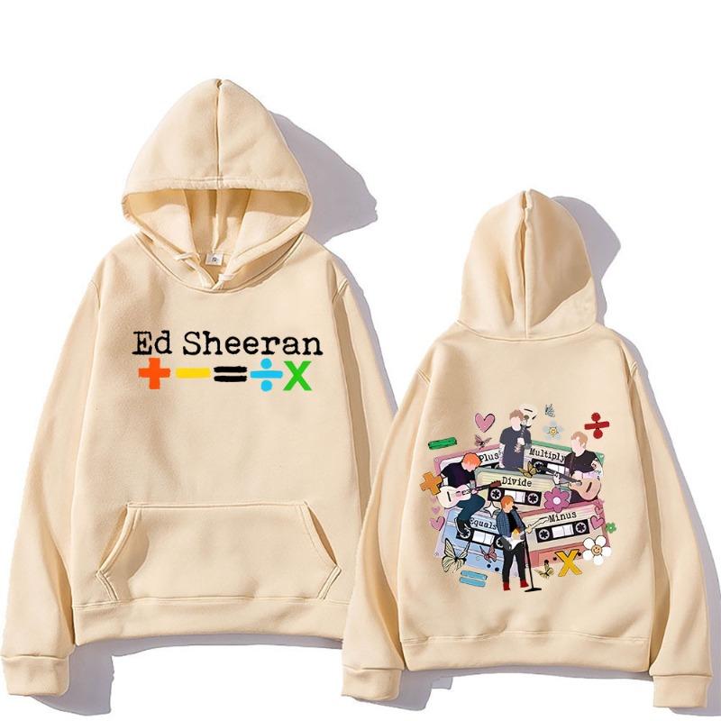 Ed Sheeran Tour Hooded Double Sided Printing Retro Hip Print Hoodies Men Fleece Sweatshirt  Hoodie Vintage for Men