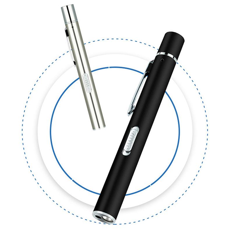 Oral Penlight Led Flashlight Mini Oral Pupil Medical Handy Usb Rechargeable Stainless Steel Torch Light Outdoor Fishing Tool