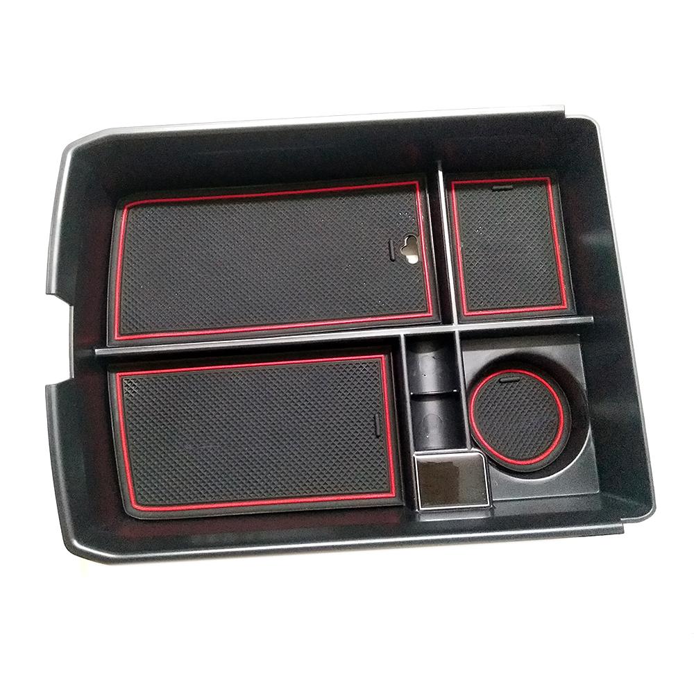 

Для Volkswagen VW Teramont Atlas 2017-2019 Центральная консоль Подлокотник Контейнер Ящик для хранения Ремонтный держатель Поднос Укладка автомобиля Уборка чёрный