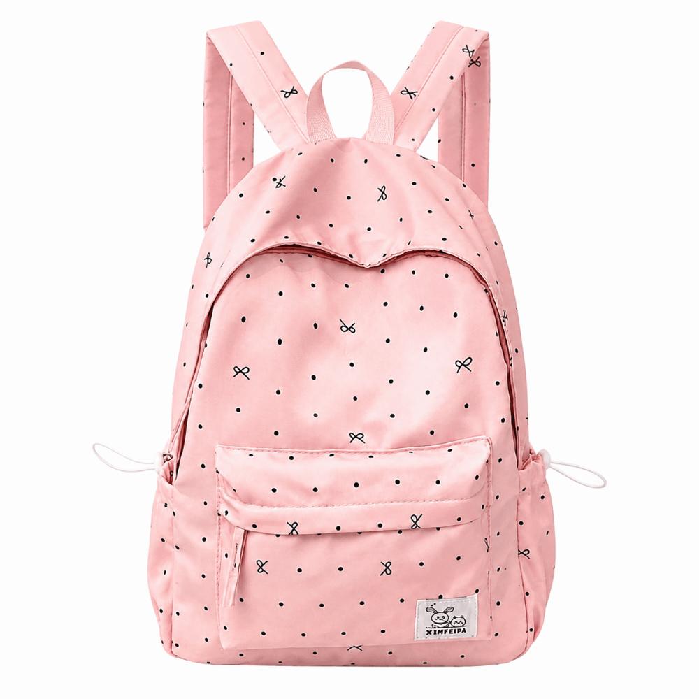 Casual Polka Dot Backpack Lightweight Large Capacity School Bag Cute Students Daypack  Gift