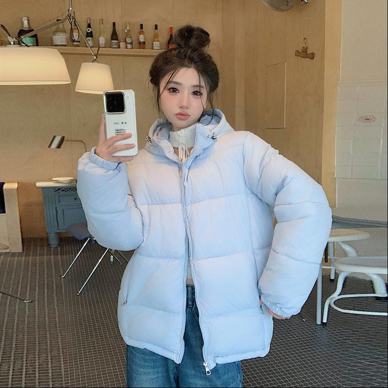 Hooded cotton clothes women's winter small loose thickened warm bread clothes cotton coat