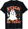 Stick or Treat Nurse Funny Halloween Costume T- Shirt