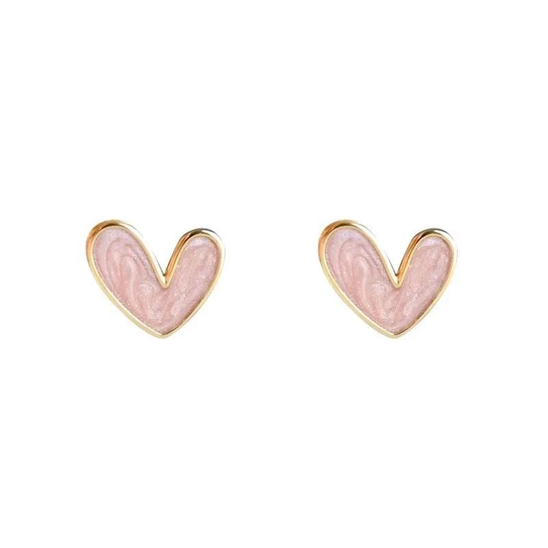 New Fashion Love Heart Zircon Earrings for Women Sweet Elegant Temperament Drop Earring Trend Zircon Accessories