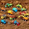 Joyfy 12 Pcs Car Toys Mini Construction Pull Back Car Set with Excavator Dump Truck and Bulldozer for kids Toy Trucks Party Gift