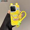 KEYSION Cute Ear Cartoon Case for HONOR X7c with Lanyard Soft Silicone+PC Shockproof Phone Cover for Huawei Honor 200 Smart 5G
