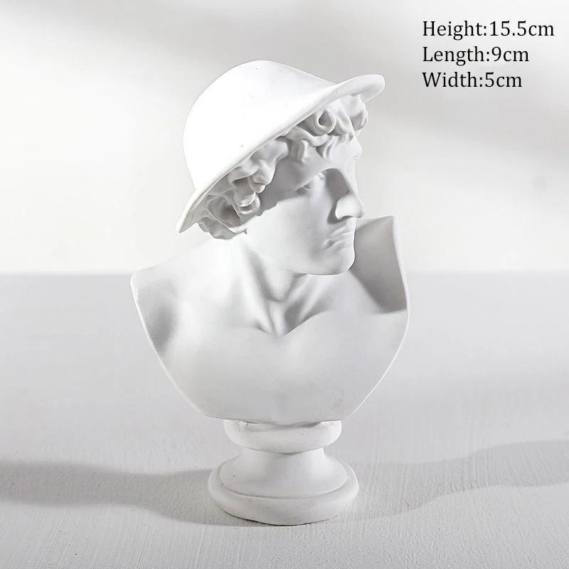 Ancient Greek Goddess Athena Sun God Apollo Mini Plaster Resin Statue Nordic Home Decoration David Head Figurine Art Ornaments