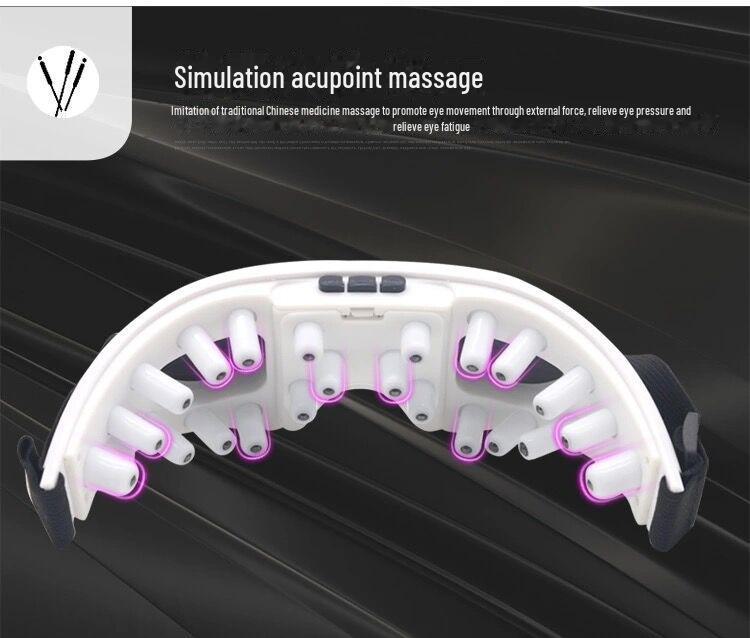 Protector pentru ochi și masaj: Ameliorează oboseala pentru adulți, studenți și copii cu vibrații de îmbunătățire a vederii.