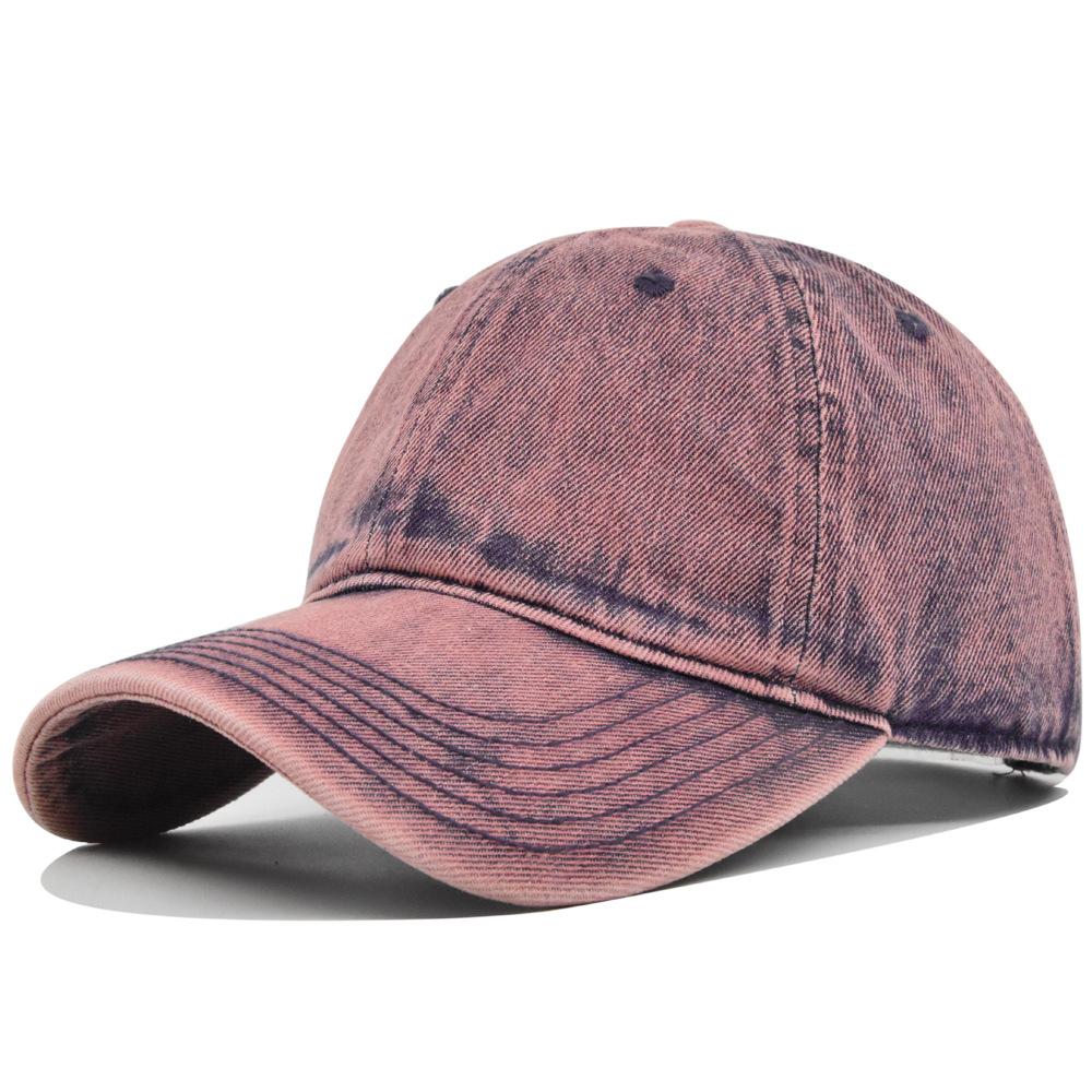 Solid Color Washed Denim Baseball Cap Vintage Retro Snapback Hat for Men & Women, Adjustable Sun Protection Cap in 8 Colors