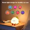 Cute Peach Pear Fruit Night Light USB Rechargeable Dimming Touch Silicone Lamp Bedroom Bedside Decoration Couple Gift Boby Light