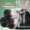 100 Large Drawstring Trash Bags, Black and Thickened for Home, Kitchen, Dorm, Office